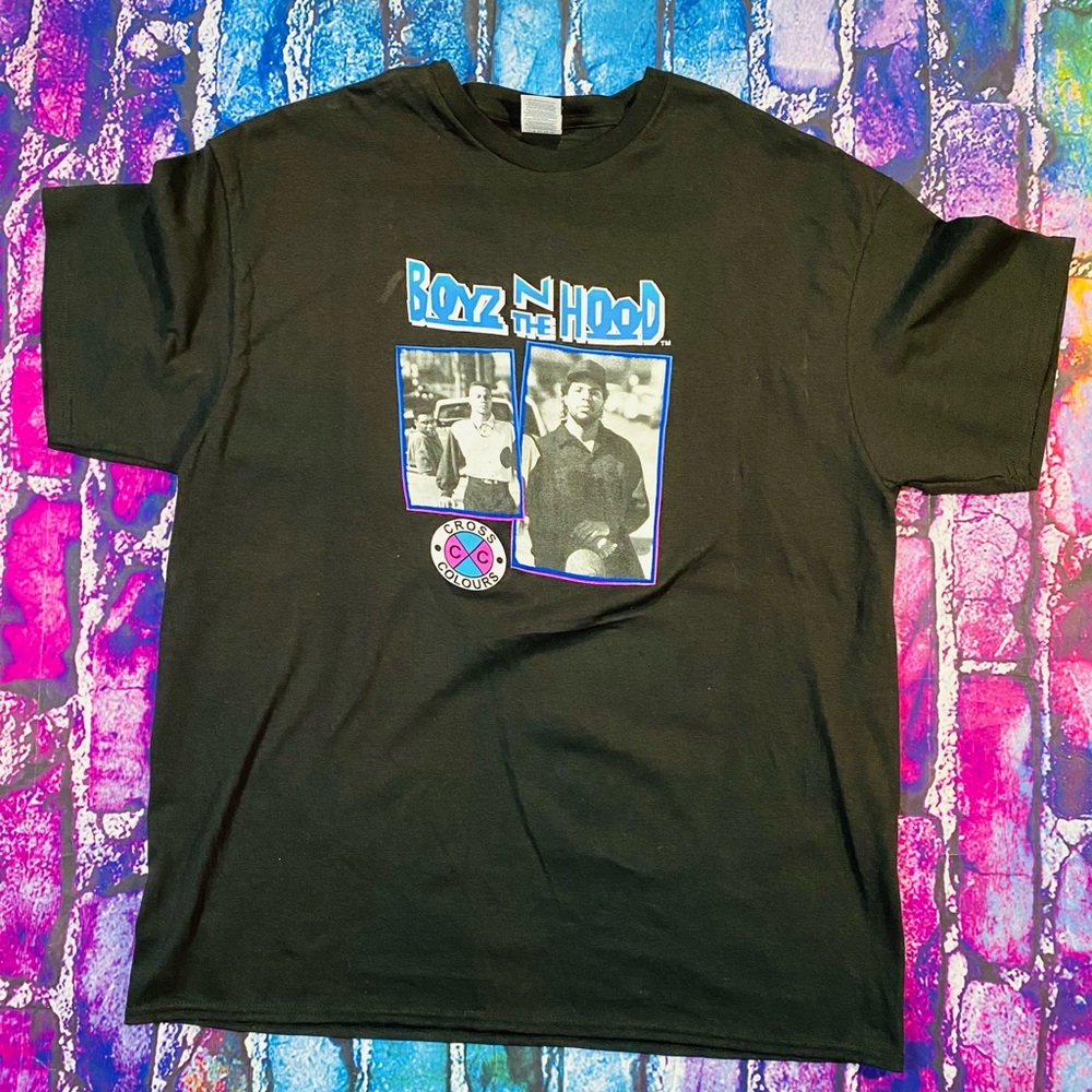 CC Cross Colours Boyz n the Hood Men's XL T Shirt Black Graphic Tee NWOT